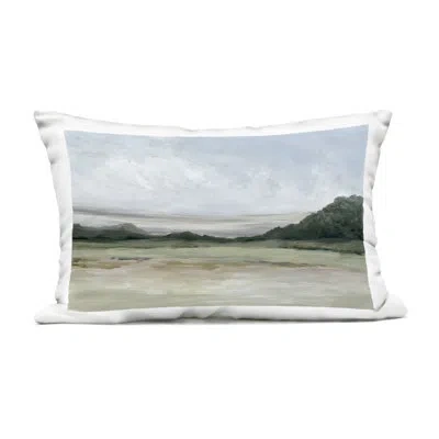Stupell Industries Crisp Horizons Outdoor Printed Pillow Design By Jacob Q In Blue