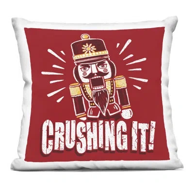 Stupell Industries Crushing It Nutcracker Decorative Printed Throw Pillow Design By Jedco Brands, Inc. In Red