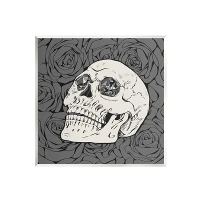 Stupell Industries Crystal Eyes Skull Goth Roses By Ziwei Li - Graphic Art In Unframed