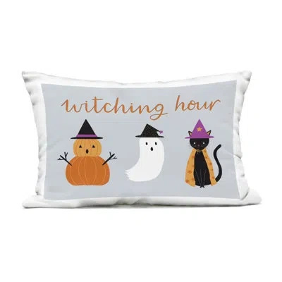 Stupell Industries Cute Halloween Witching Hour Design By Sazerelli Designs Outdoor Printed Pillow In Orange