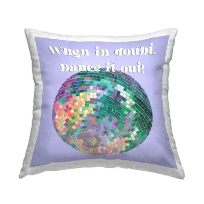 Stupell Industries Dance It Out Phrase Decorative Printed Throw Pillow Design By Regina Moore In Purple