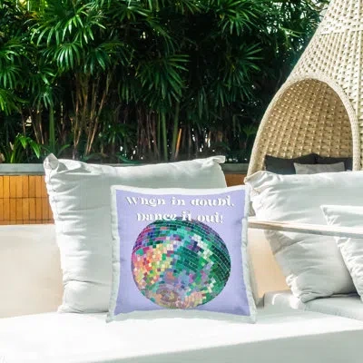 Stupell Industries Dance It Out Phrase Printed Outdoor Throw Pillow Design By Regina Moore In Purple