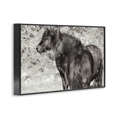 Stupell Industries Dartmoor Ponies Duo Framed Giclee Art, Design By Deborah Revell In Midnight Black Framed Giclee