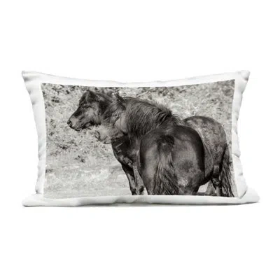 Stupell Industries Dartmoor Ponies Lounging Outdoor Printed Pillow, Design By Deborah Revell