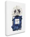 Stupell Industries Deep Blue Fashion Fragrance Bottle Glam Florals Stretched Canvas Wall Art By Amanda Green In Blue