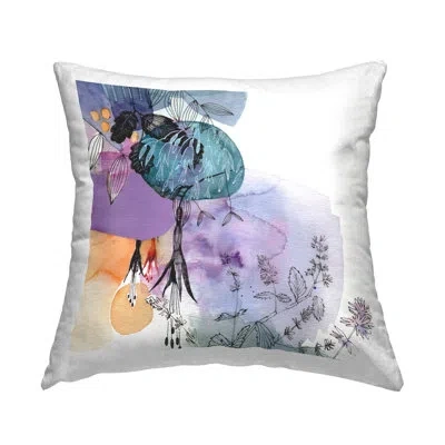 Stupell Industries Delicate Floral Blooms Layered Shapes Printed Throw Pillow Design By Verbrugge Watercolor