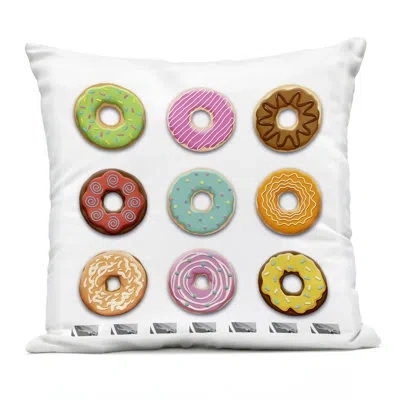 Stupell Industries Delicious Various Donuts Design By Marcus Prime Outdoor Printed Pillow In Multi-color