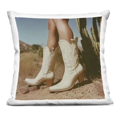 Stupell Industries Desert Boots Step Decorative Printed Throw Pillow, Design By Heidi Kuntz, 18 X 7 X 18 In Brown