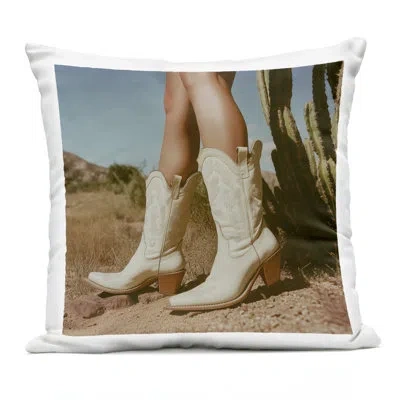 Stupell Industries Desert Boots Step Outdoor Printed Pillow, Design By Heidi Kuntz, 18 X 7 X 18 In Brown