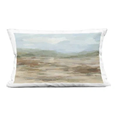 Stupell Industries Desert Calm Abstract View Decorative Printed Throw Pillow Design By Hannah Dawson In Blue