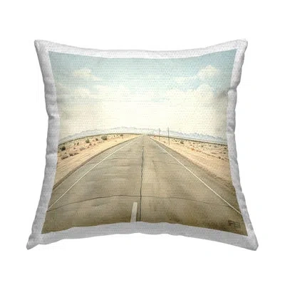 Stupell Industries Desert Freeway Scenery Outdoor Printed Pillow By Rb In Tan