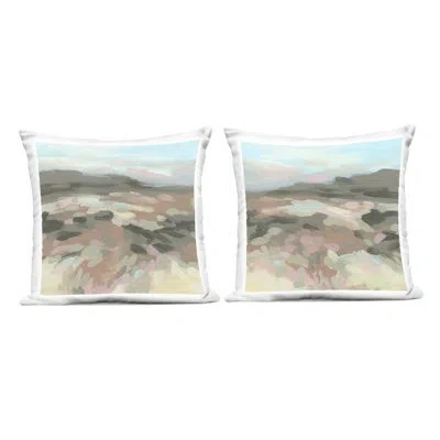 Stupell Industries Desert Impression Abstraction Design By June Erica Vess  Outdoor Printed Pillow (set Of 2) In Brown