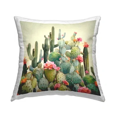 Stupell Industries Desert Jewels Cactus Decorative Printed Throw Pillow By Lazar Studio In Green;pink