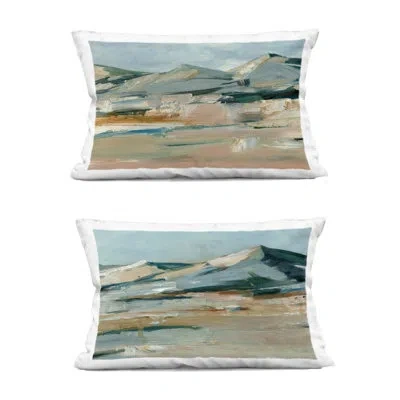 Stupell Industries Desert Mountain Impressions Design By Ethan Harper  Throw Pillow (set Of 2) In Tan