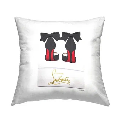 Stupell Industries Designer Bow Heels Shoes Fashionable Glam Detail Printed Throw Pillow By Amanda Greenwood