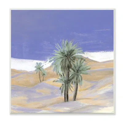 Stupell Industries Desolate Desert Sand Palm Trees Blue Sky By Patricia Pinto - Painting In Wall Plaque