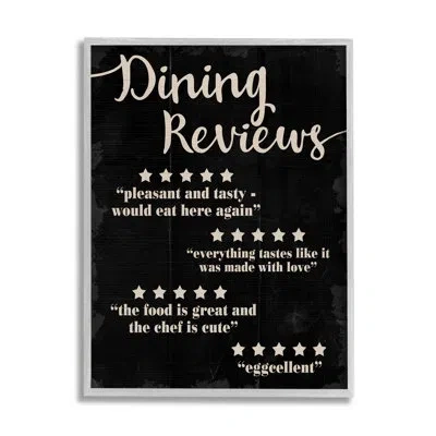 Stupell Industries Dining Reviews Five Star Kitchen Black Funny Word Design