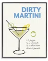 Stupell Industries Dirty Martini Recipe Framed Giclee Art In Multi