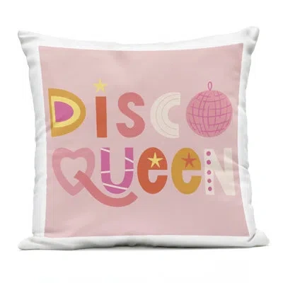 Stupell Industries Disco Queen Pastel Pink Design By Sazerelli Designs Outdoor Printed Pillow