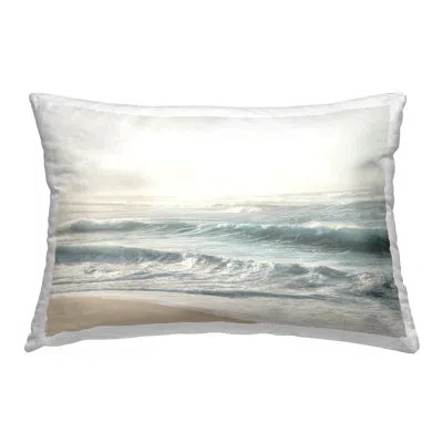 Stupell Industries Distant Beach View Decorative Printed Throw Pillow Design By Mike Calascibetta In Blue