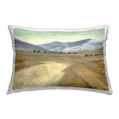 Stupell Industries Distant Desert Mountains Outdoor Printed Pillow By Michael Willett In Tan