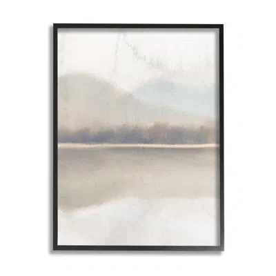 Stupell Industries Distant Foggy Land Lake Scenery Framed Giclee Texturized Wall Art By Kim Allen_aq-588 In Midnight Black Framed Giclee