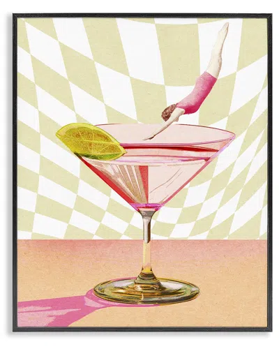 STUPELL STUPELL DIVING INTO COCKTAIL FRAMED GICLEE ART
