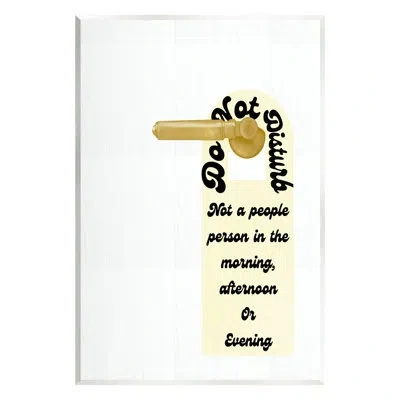Stupell Industries Do Not Disturb Door Handle Humor By Sally Swatland - Floater Frame Graphic Art In Wood