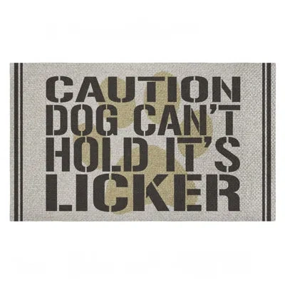 Stupell Industries Dog Can't Hold Licker Outdoor Door Mat, Design By Kim Allen, 30"