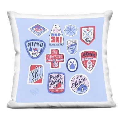 Stupell Industries Dog Ski Tickets Placement Decorative Printed Throw Pillow Design By Krissy Mast In Blue