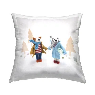 Stupell Industries Dogs Holding Hands Holiday Gifts Printed Throw Pillow Design By Lemon & Sugar