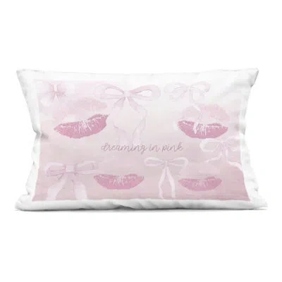 Stupell Industries Dreaming In Pink Decorative Printed Throw Pillow, Design By Kim Allen