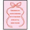 Stupell Industries Dreaming Of A White Christmas Framed Wall Art In Pink