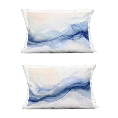 Stupell Industries Dreamy Indigo Mist 2 Piece Decorative Printed Throw Pillow Set Design By Andrea Haase In Blue
