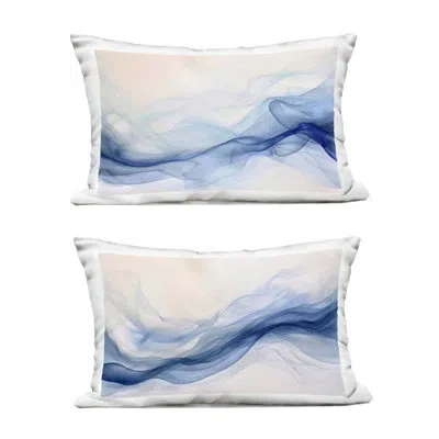Stupell Industries Dreamy Indigo Mist 2 Piece Outdoor Printed Pillow Set Design By Andrea Haase In Blue