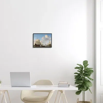 Stupell Industries Dutch Ships At Sea Willem Van De Velde Classic By One1000paintings - Floater Frame Painting On Canva In Midnight Black Framed Giclee