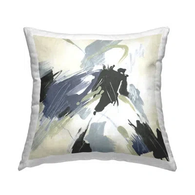 Stupell Industries Dynamic Abstract Pattern Decorative Printed Throw Pillow Design By June Erica Vess In White