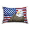 Stupell Industries Eagle's View Flag Decorative Printed Throw Pillow By Paul Brent In Red