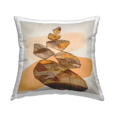 Stupell Industries Earthy Stacked Rocks Modern Printed Throw Pillow Design By Ruth Fromstein