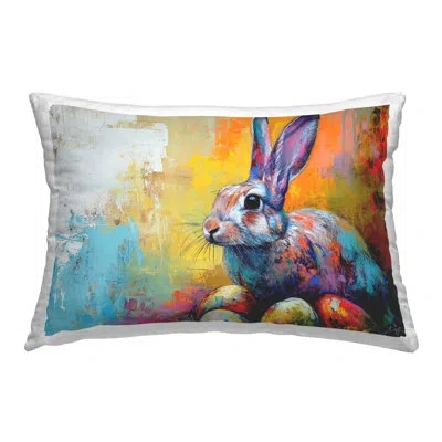 Stupell Industries Easter Joy Abstract Decorative Printed Throw Pillow Design By Lsr Design Studio In Orange