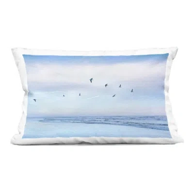 Stupell Industries Echoes Of The Shore Decorative Printed Throw Pillow Design By Karin Connolly In Blue