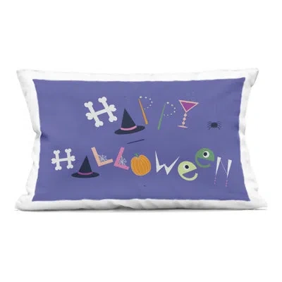 Stupell Industries Eclectic Happy Halloween Decorative Printed Throw Pillow Design By Sazerelli Designs In Blue