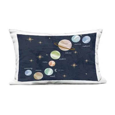 Stupell Industries Educational Space System Outdoor Printed Pillow, Design By Lil' Rue, 14 X 7 X 20 In Blue