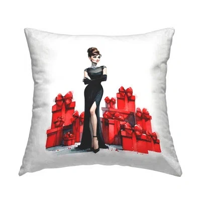 Stupell Industries Elegant Woman & Gifts Decorative Printed Throw Pillow By Amanda Greenwood In Red