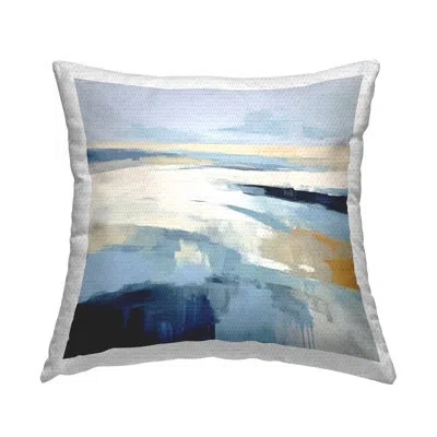 Stupell Industries Energetic Flowing Terrain Outdoor Printed Pillow By Irena Orlov In Blue