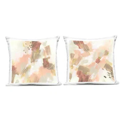Stupell Industries Energetic Palette Design By June Erica Vess  Outdoor Printed Pillow (set Of 2) In Pink