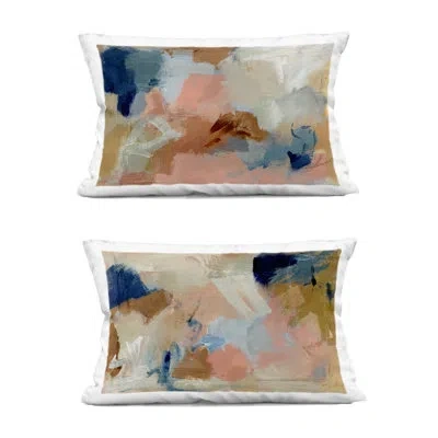Stupell Industries Energetic Rustic Abstractions Design By Victoria Barnes  Throw Pillow (set Of 2) In Tan
