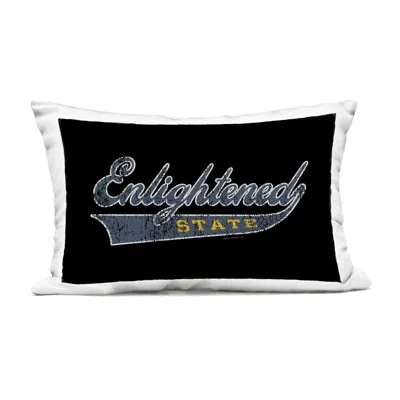 Stupell Industries Enlightened State Varsity Design By Higher Learning/life Is High Outdoor Printed Pillow In Black