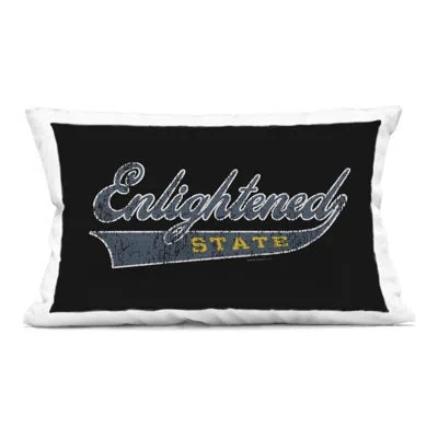 Stupell Industries Enlightened State Varsity Design By Higher Learning/life Is High Throw Pillow In Black