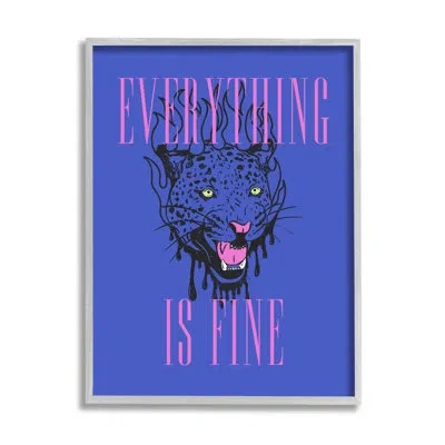 Stupell Industries Everything Is Fine Leopard Floater Frame By House Of Lulu In Luster Gray Floater Frame